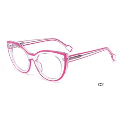 3204 wholesale assembled acetate social media Internet celebrity same modle  transparent  fashional flat mirror glasses frame