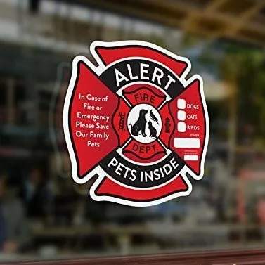 Pet Alert Stickers Pets Inside Fire Rescue Stickers Save Our Pets Finder Emergency Rescue Sign Window Stickers