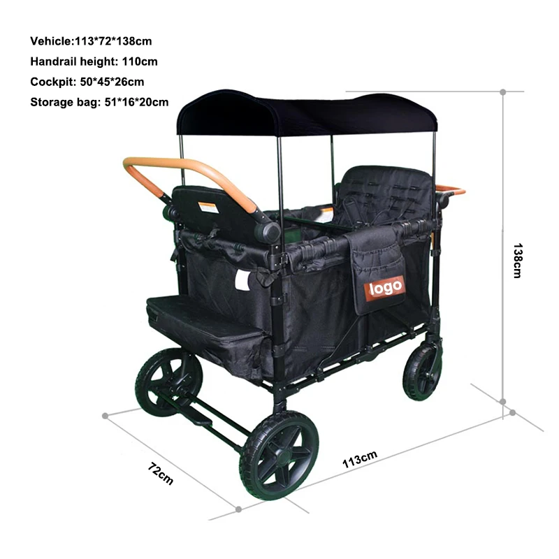 lightweight stroller wagon for 4 kids,phone and cup holder stroller wagon,adventure stroller wagon car seat adapter
