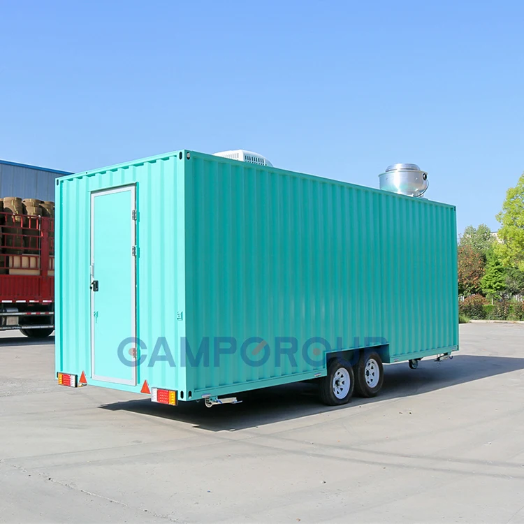 CAMP 16ft food trailer with full kitchen equipments Burger bakery container food truck mobile fast food cart