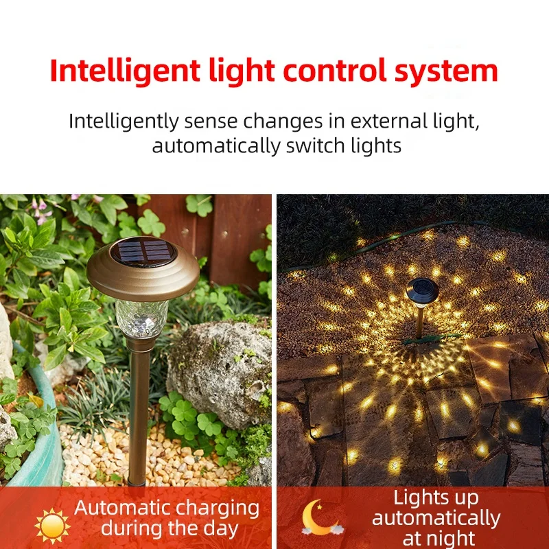 LED Solar Lamps Outdoor Garden Decoration Lawn Light Waterproof for Gazebo Villa Yard Path Landscape Solar Garden Lawn Lamp