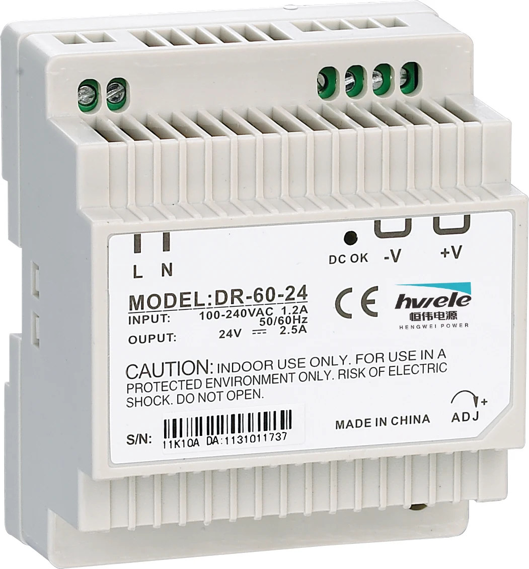 
Din rail type DR-60-12 60W 12V 4.5A Din rail power supply for Industrial automation 