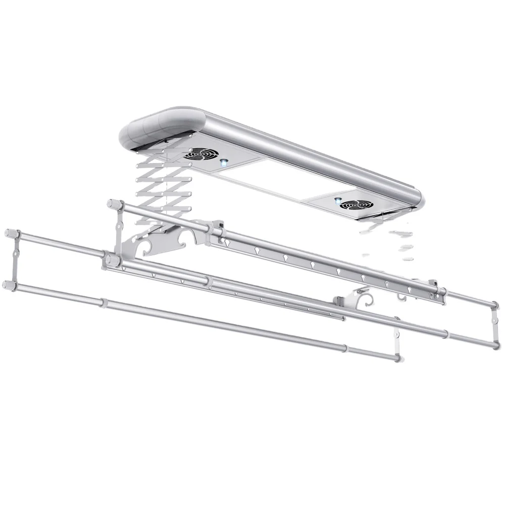 
Ceiling mounted lifting clothes hanger drying rack remote control laundry clothes dryer hanger for balcony 