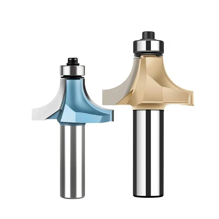 1/2 1/4 inch carbide tipped corner round over router bit for wood woodworking roundover beading bit cnc  round over cutting bit