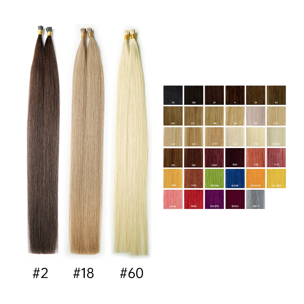 613 Blonde 100% Remy Extension Human Double Flat Straight Nail I Tip Raw Virgin U-tip Hair Extensions 1b