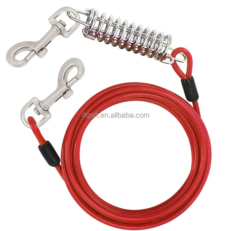 Slip Rope Yard Line Cable Runner Leash Tie Dog Training Lead for Heavy Strong Out Long Leads Best Duty Dog Training Lead