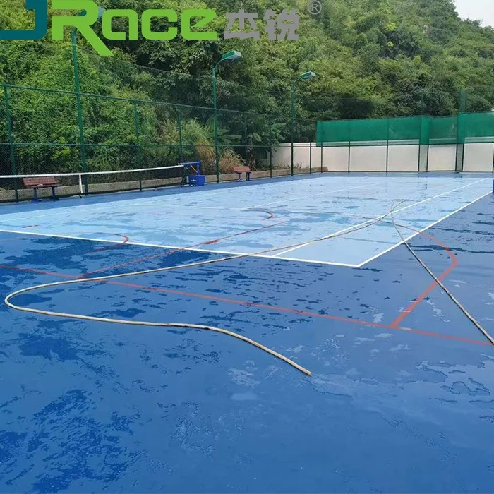 ITF certified Outdoor Si-PU Tennis Court Flooring