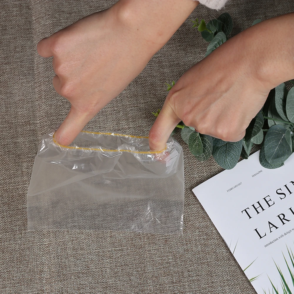 Индивидуальный Печатный прозрачный полиэтиленовый пластиковый пакет с застежкой на резинке