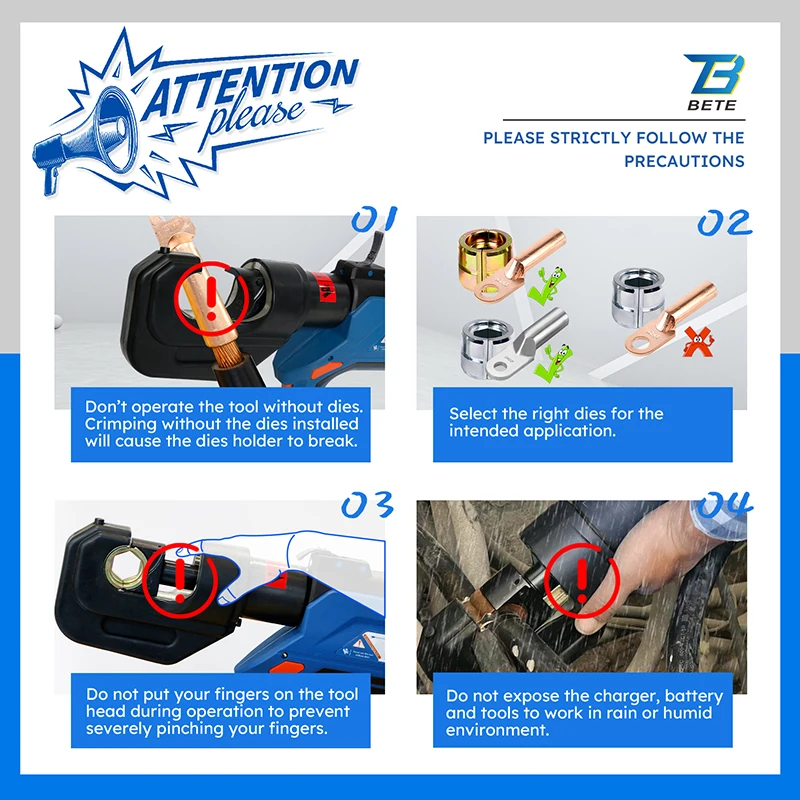 ECT-12042 Electric Battery Powered Hydraulic Crimping Tool For Cable Lugs 12T