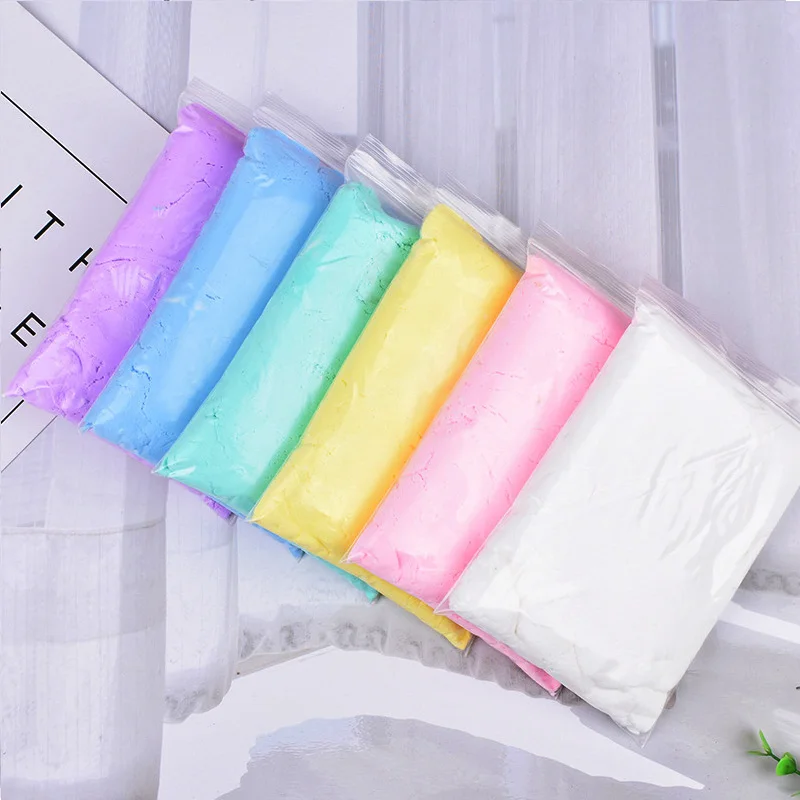 Bulk Super Soft Air Dry Foam Clay Slime White Color Clay