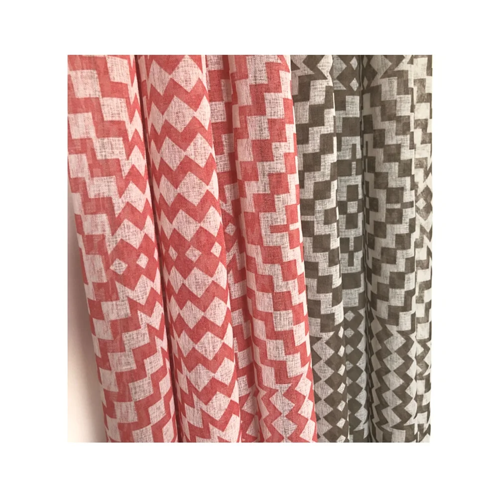 Hot Sale Curtains New Style Custom Printed 100% Polyester Fancy Gauze Curtain Designs Wholesale