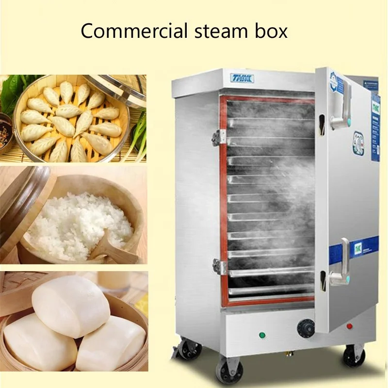 Commercial Rice Noodle Dumpling Steaming Cabinet Industrial Electric Multi-purpose Food Steamers Large Stainless Steel Steamer