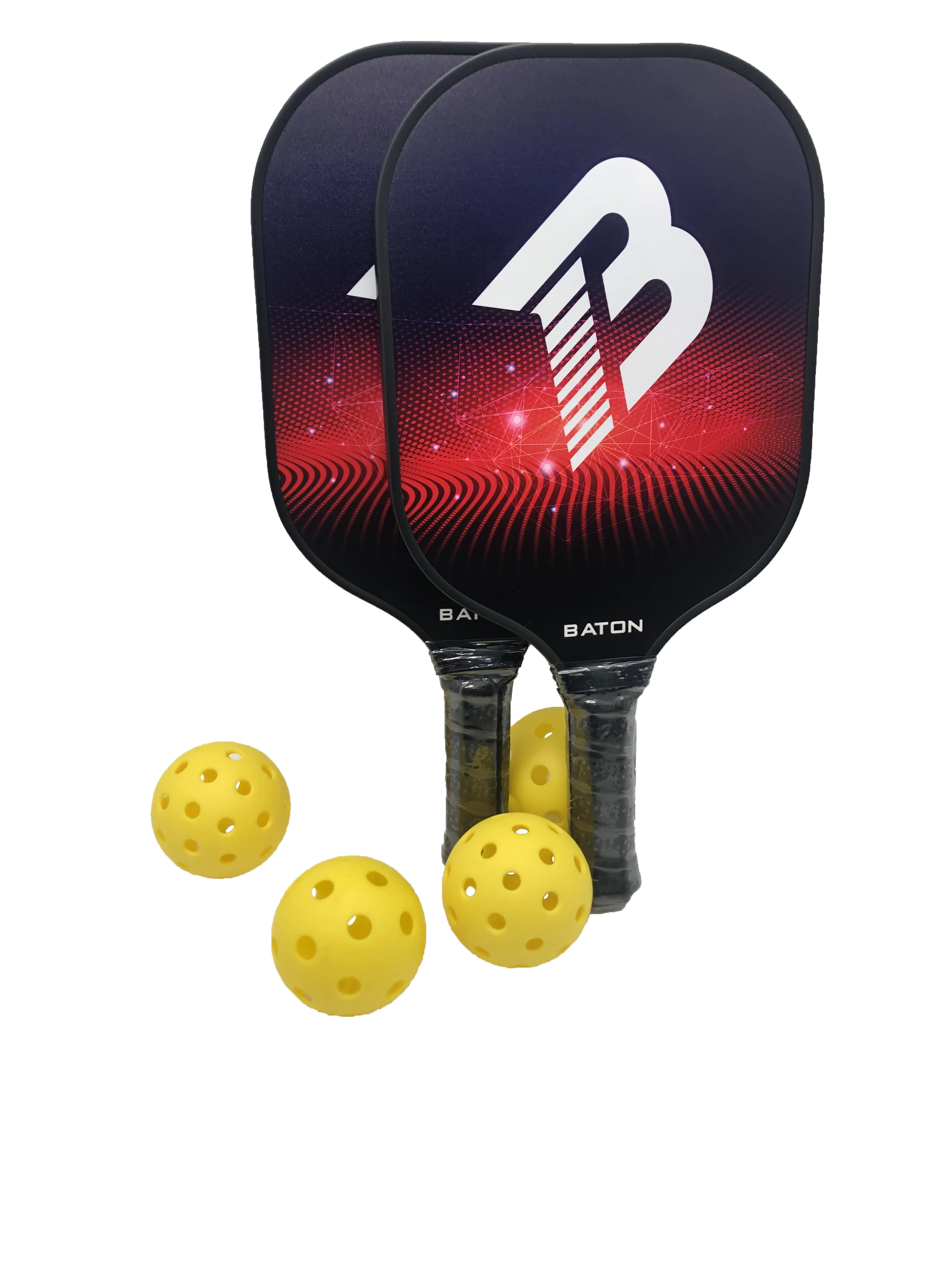 
Custom Carbon Fiber Pickleball Paddle Popular Net System Large Handle Grip 4 1/4 