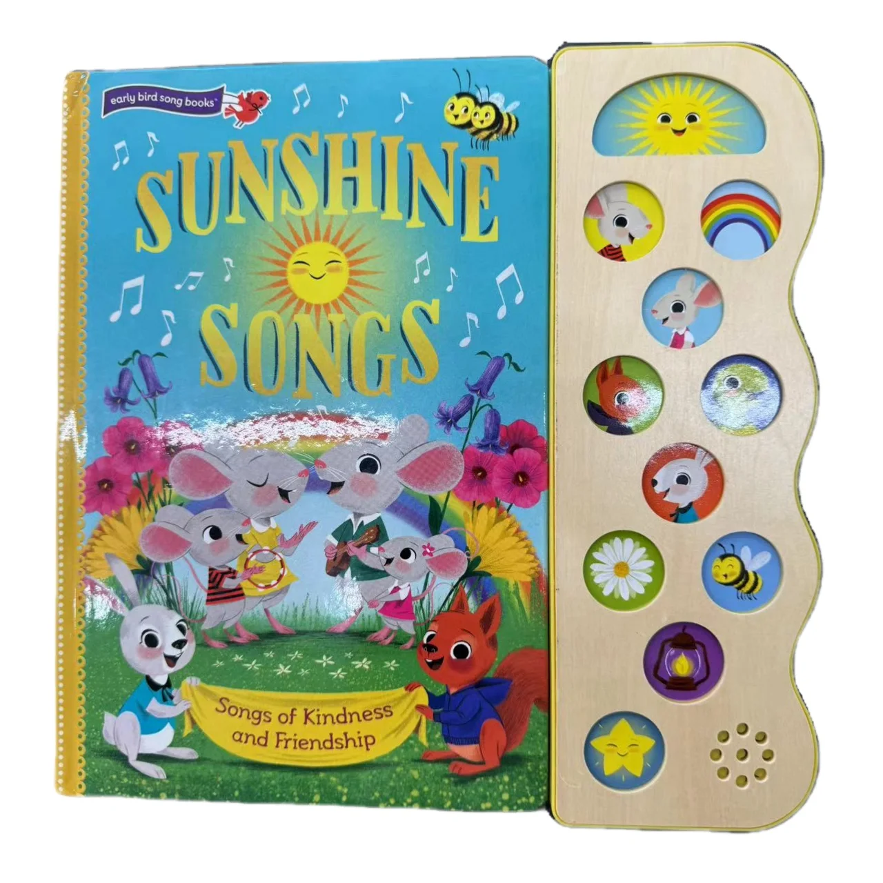 Factory Customized 11 Keys Plastic Sound Module Book SUNSHINE SONGS Book Wooden Version 3 To 5 Seconds Per Button
