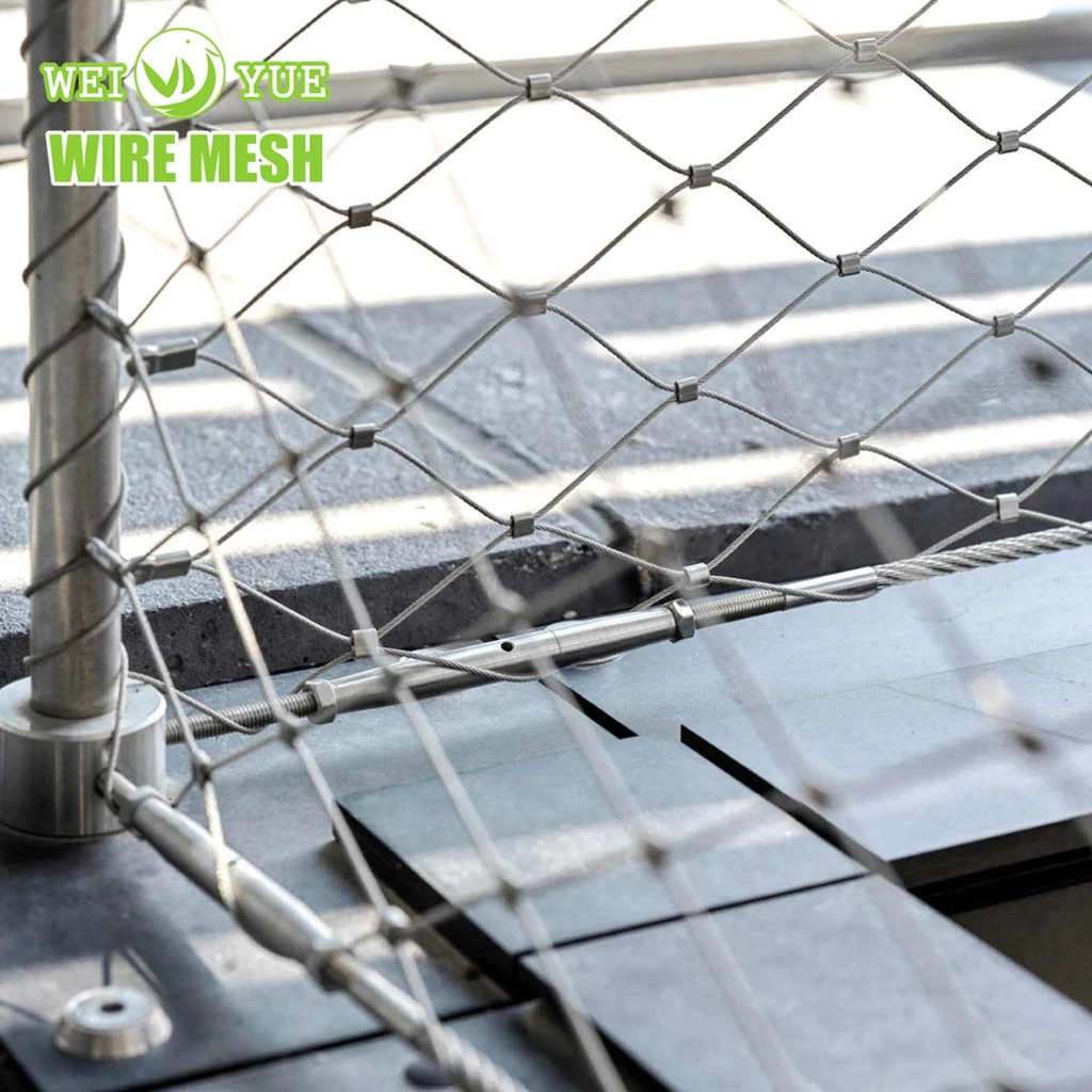 High Security Stainless Steel Wire Rope Architectural Metal Decorative Mesh anti rust stainless steel wire filter screen mesh