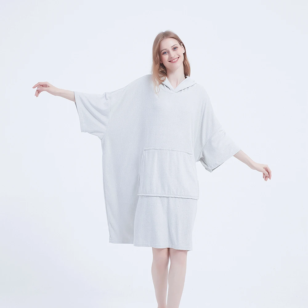 Oversized Microfiber 220gsm Beach Towel Poncho No Sand Suit For Surfing Lightweight Hoodie Beach Towels Swimming Adult