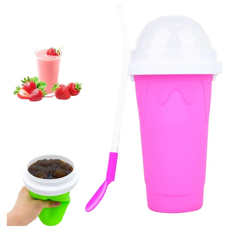 Wholesale Fast Frozen Ice Cream Silicone Cup Portable Summer Cooling Magic Slushy Maker Kids Family Cube PP SUMMER QUICK ICE