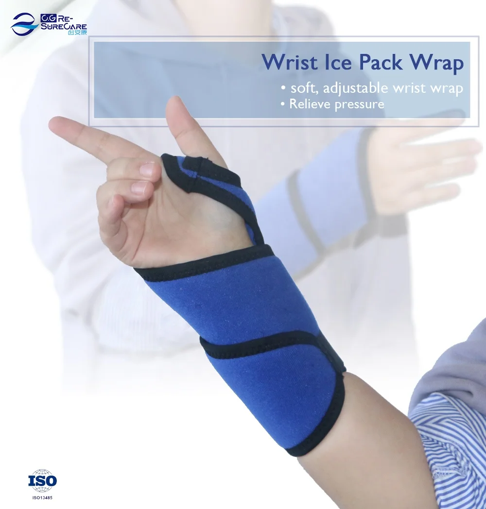 Reusable Medical Knee Gel Ice Pack Wrist Wrap For Injuries