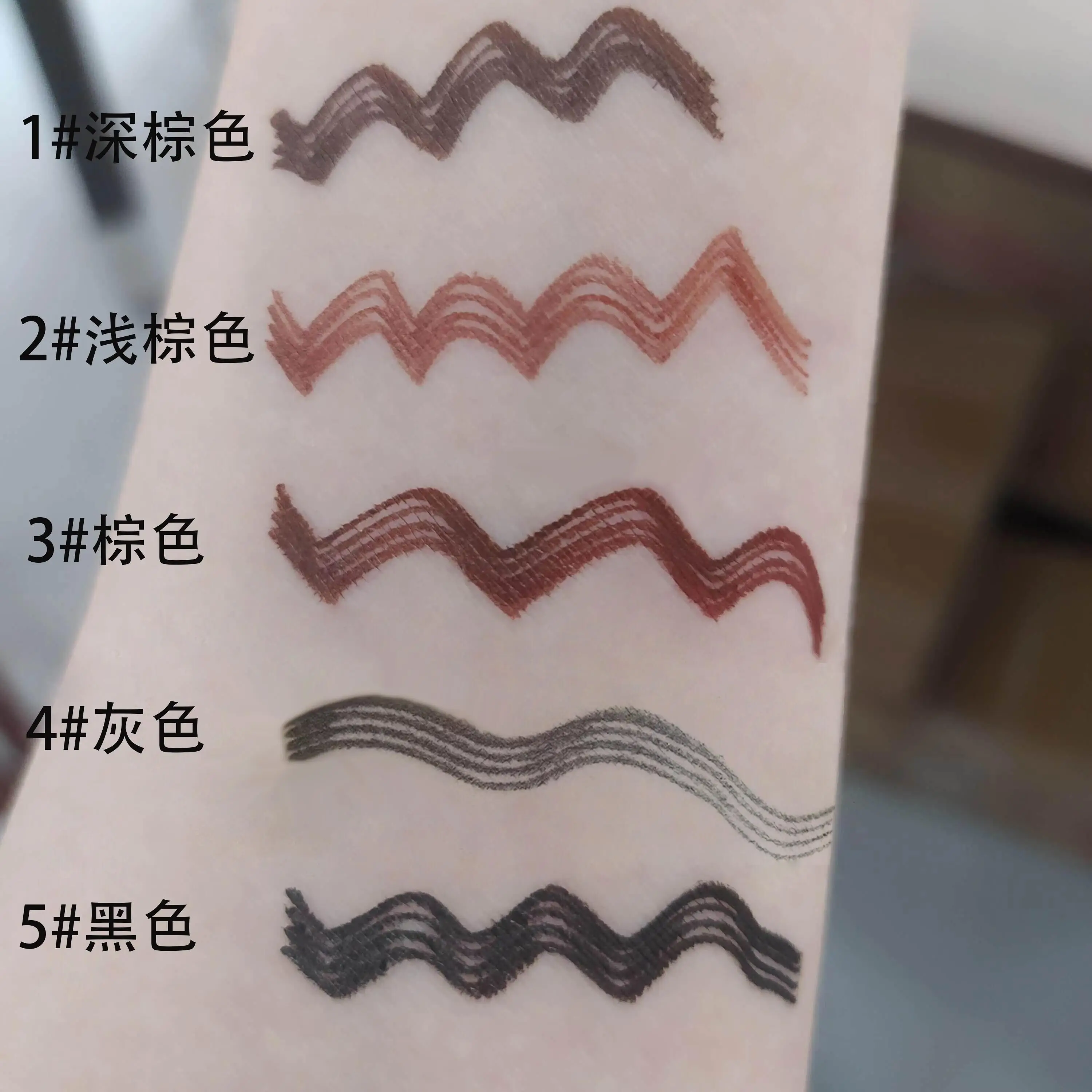 Custom Logo 3d Waterproof Fine Sketch Sweat-proof Liquid Eyebrow Pencil Microblading Tattoo Four Fork Tip Eyebrow Pen