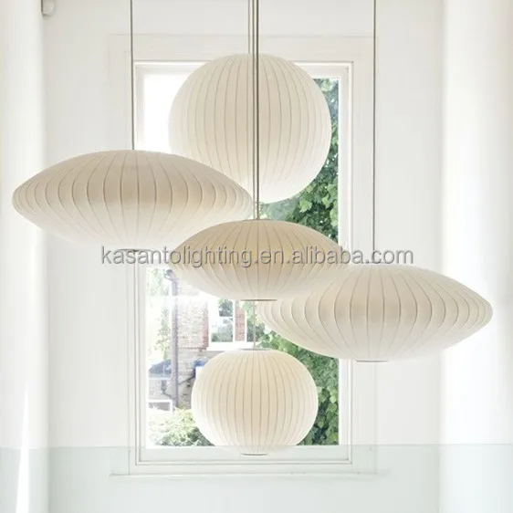 Japanese Style Designer Indoor Light Chandelier Modern Silk Pendant Lamp nelson bubble lamp