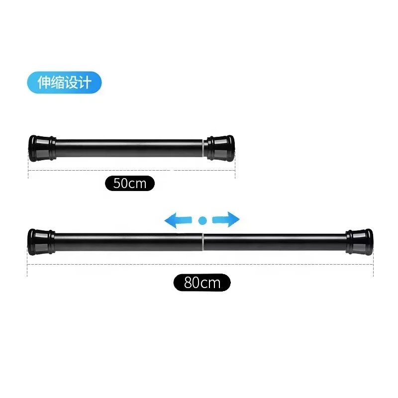 Shower Curtain Rod no-punch Adjustable Shower Rod Rustproof Stainless Steel Curtain Rod for Bathroom Fitting Room