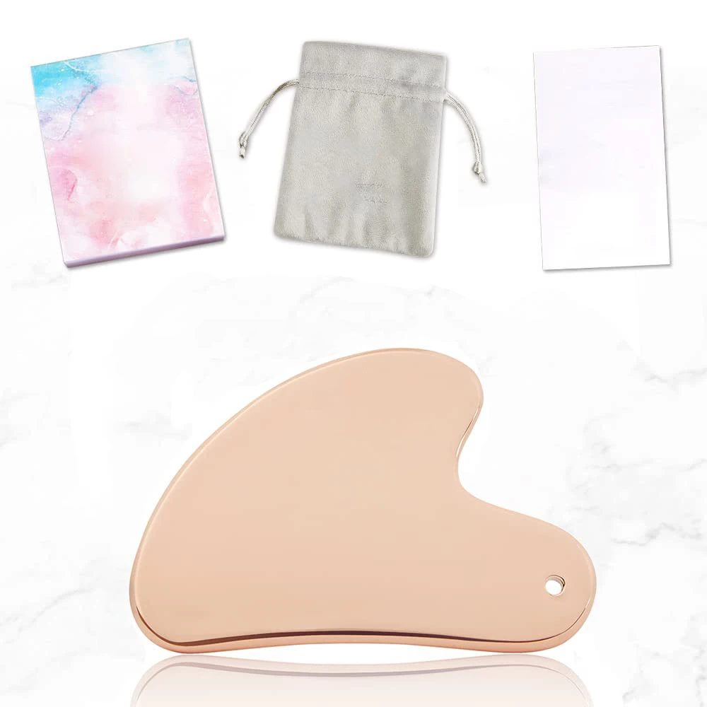 Green Face Body Massage Head Relaxation Gua Sha Set Face and Body Guasha and Jade Roller Without Box