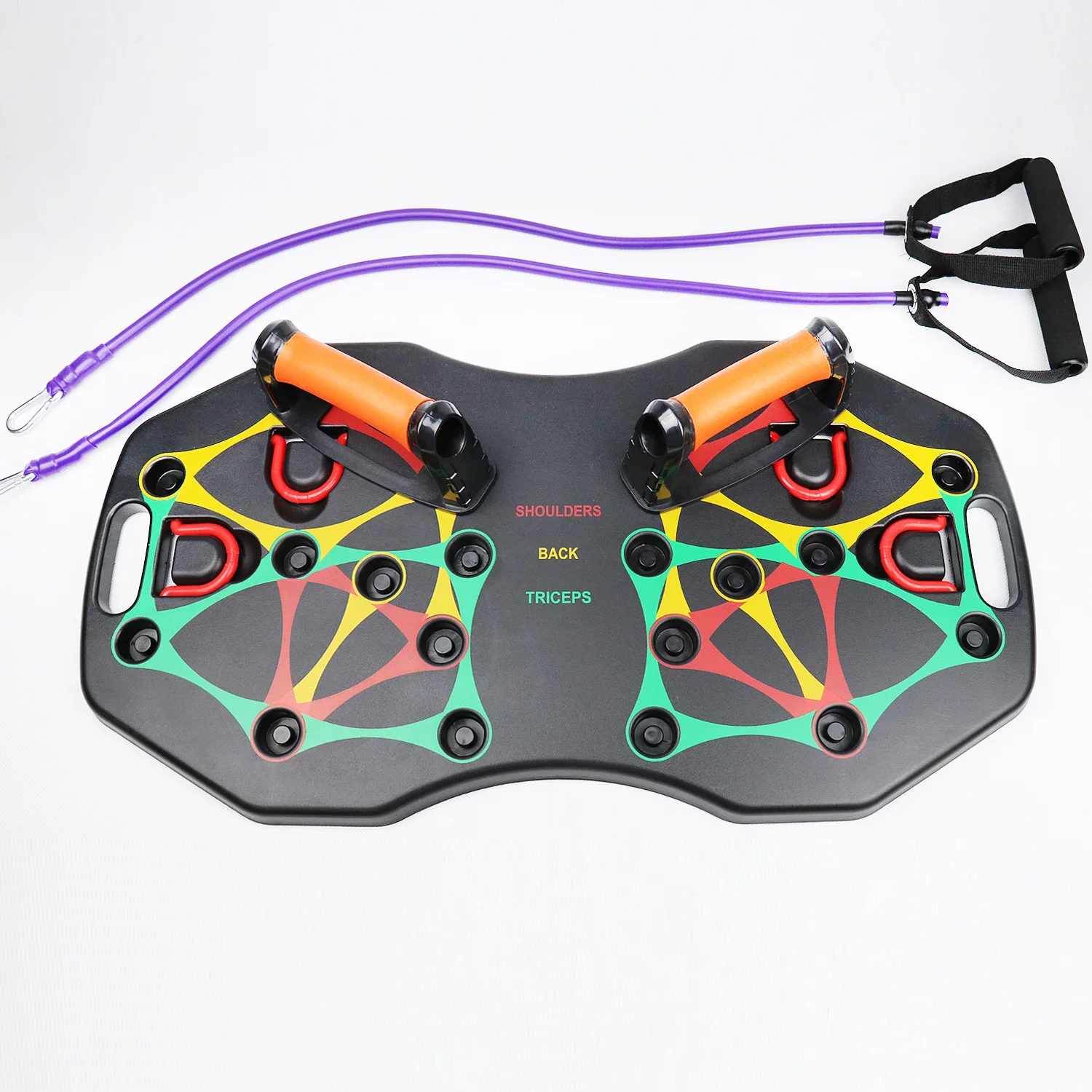 2020 New Design Portable 16 in 1 Push Up Board  With Resistance Band