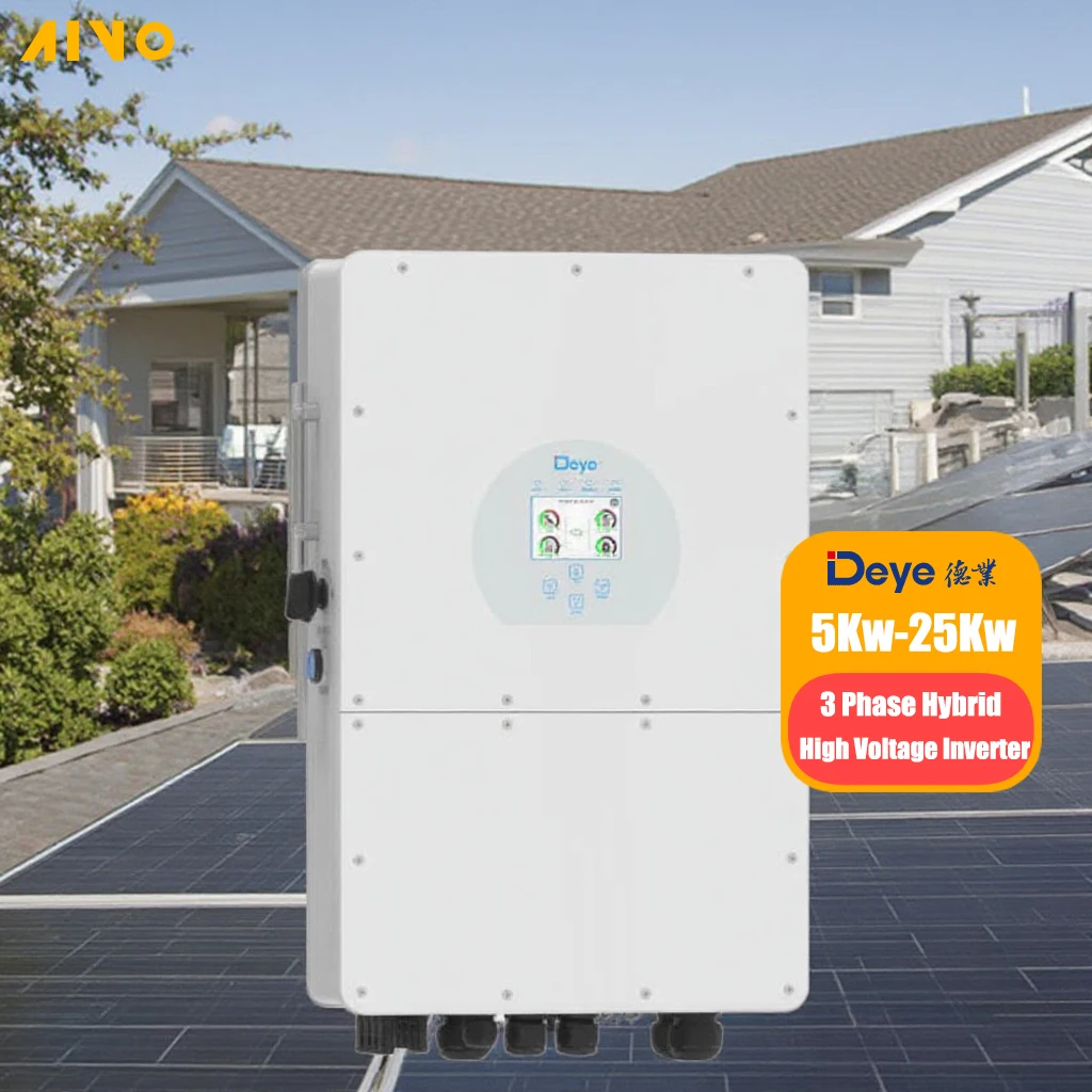 Гибридный инвертор Deye SUN-20K-SG01HP3-EU-AM2 5 кВт до 20 3 фазы 60 Гц выход переменного тока высоковольтный струнный для домашнего использования