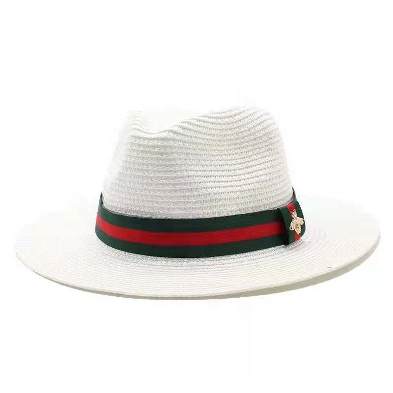 Wholesale Summer Fedora Straw Hat Wide Brim Roll up Beach Paper Panama Hat