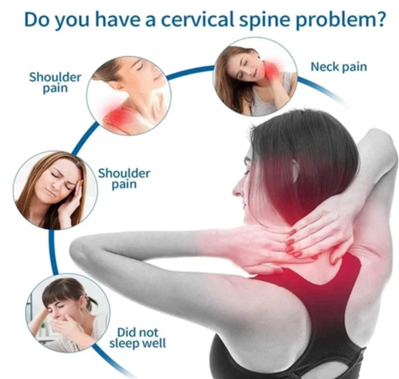 Cervical Traction Device chiropractic pillow neck and shoulder relaxer relieve pain polyester soft neck stretcher