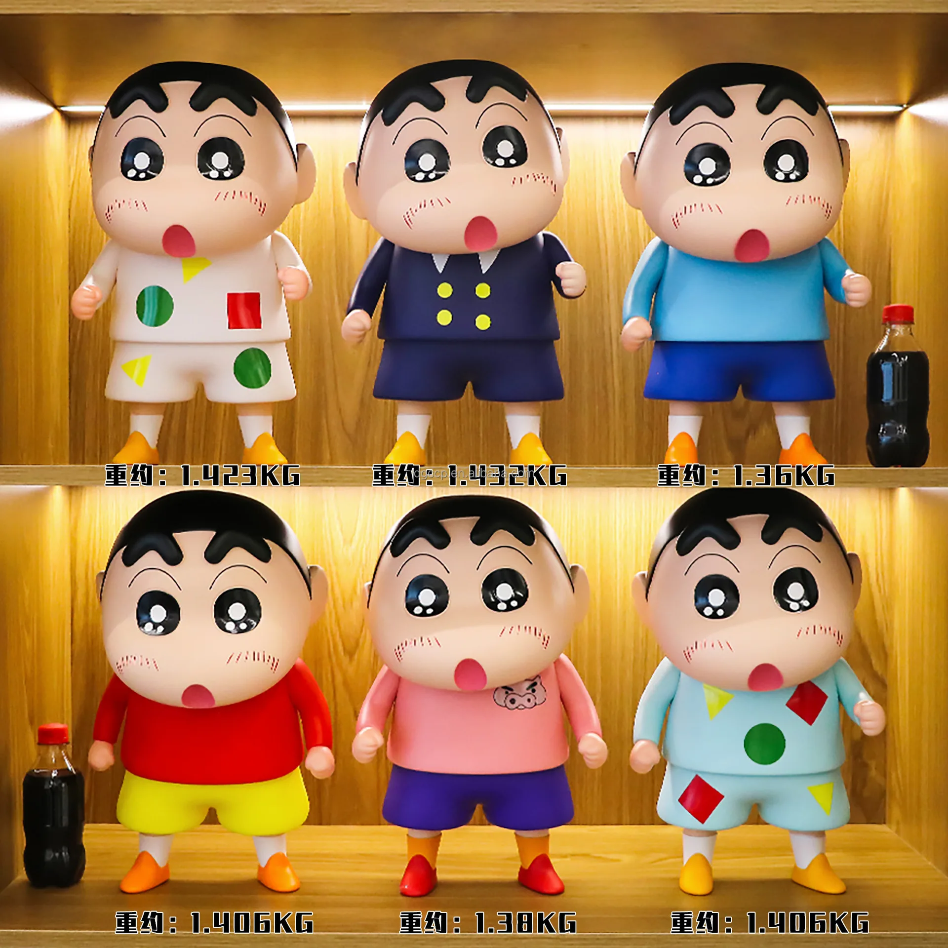 H38-41CM  6 style Crayon Shin-chan action figure Wholesale mario figure high quality pvc action figure