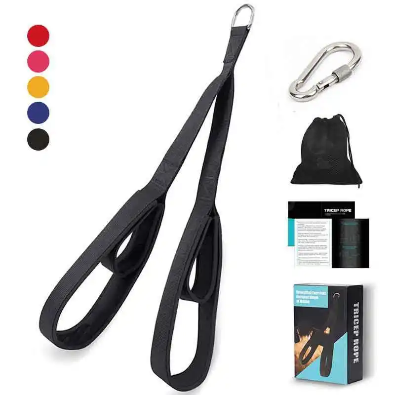 Wholesale Ergonomic Triceps Rope Single Press Push Fitness Bodybuilding Cable Attachment For Strength Training