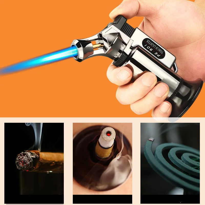 Factory direct sales wholesale metal outdoor barbecue large firepower high temperature welding gun gas lighter