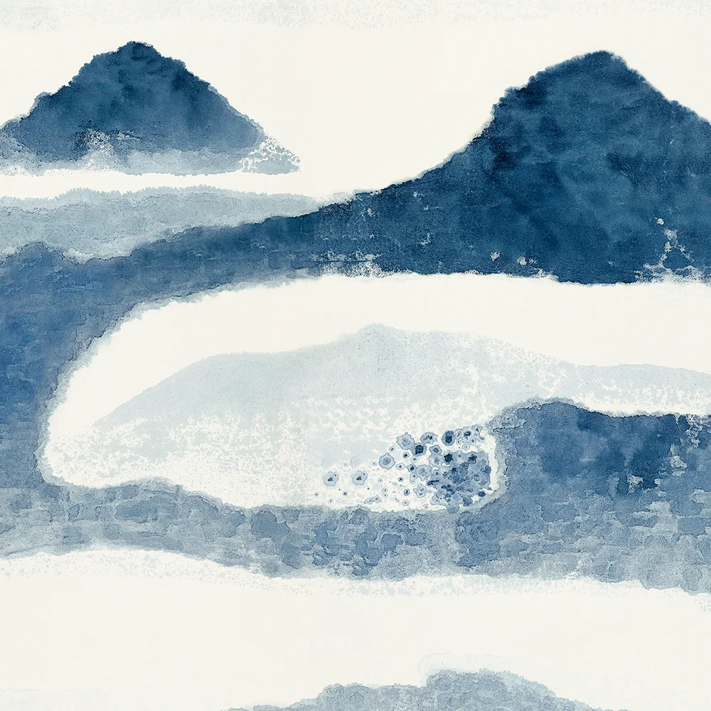 Новинка 2021, обои с художественной концепцией гор пик, шелковые акварельные обои с узором, китайские шелковые обои для гостиной и отеля