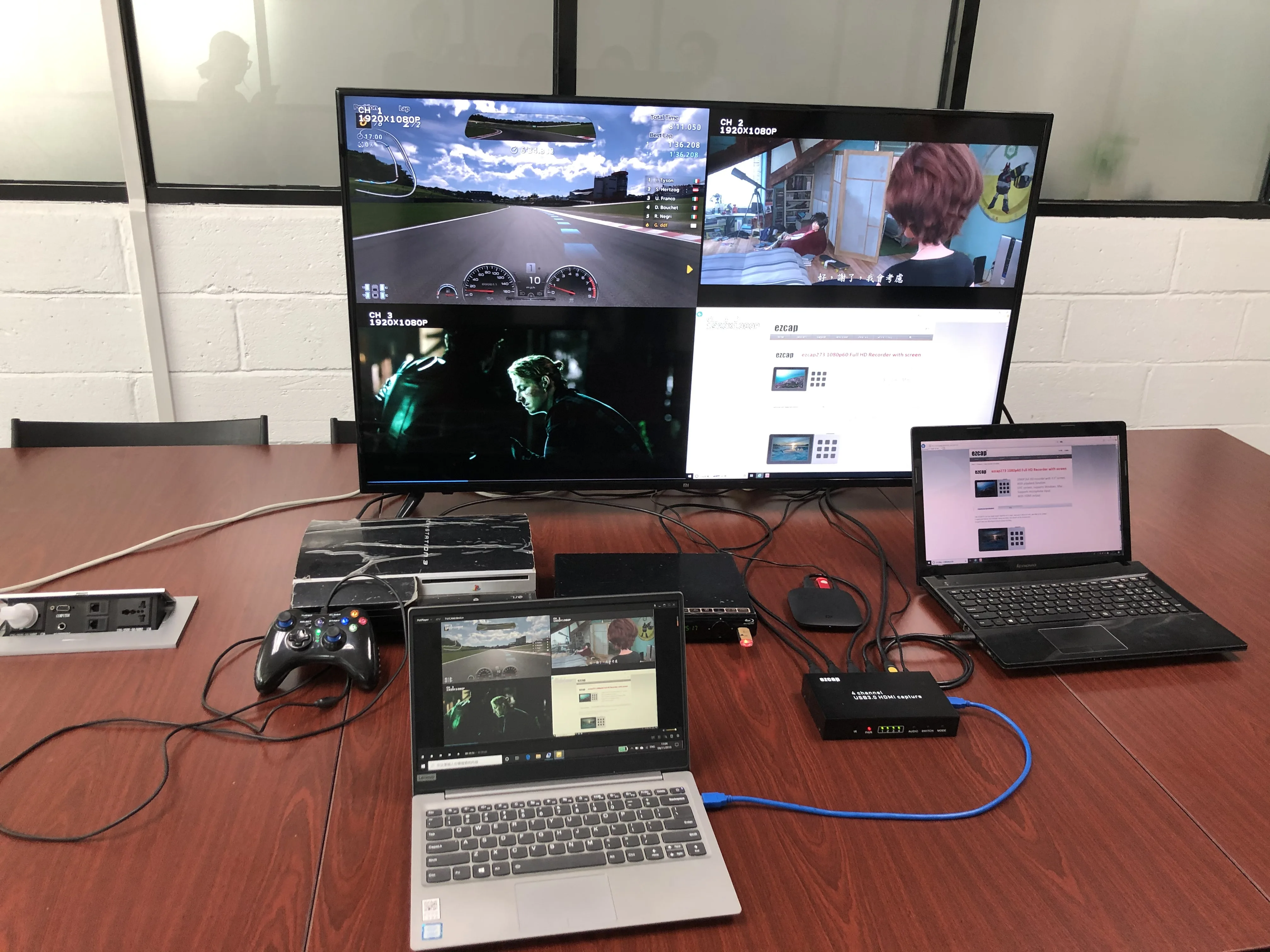  Ezcap264 HDMI 4X1 четырехъядерный мультипросмотр 4 канала на USB 3 0 карта