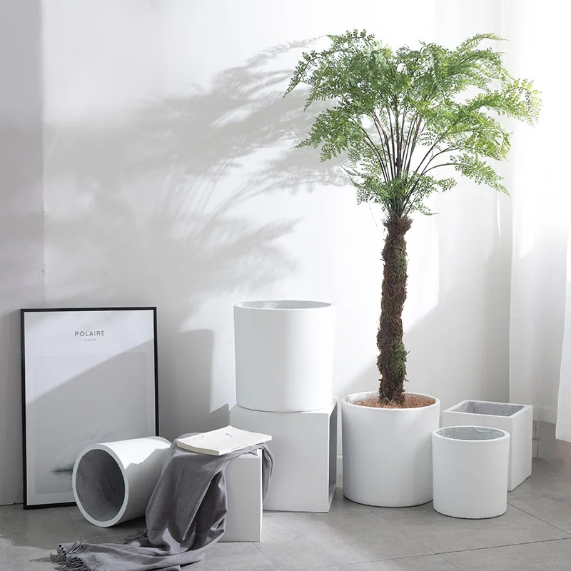 Outdoor garden decorative cement composite material breathable plant planter
