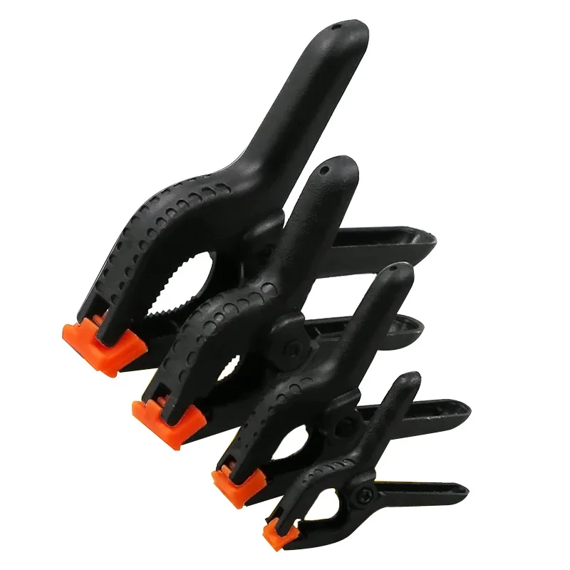 2/3/4/6/9 inch Spring Clamps DIY Woodworking Tools Plastic Nylon Clamps For Woodworking Spring Clip Photo Studio Background