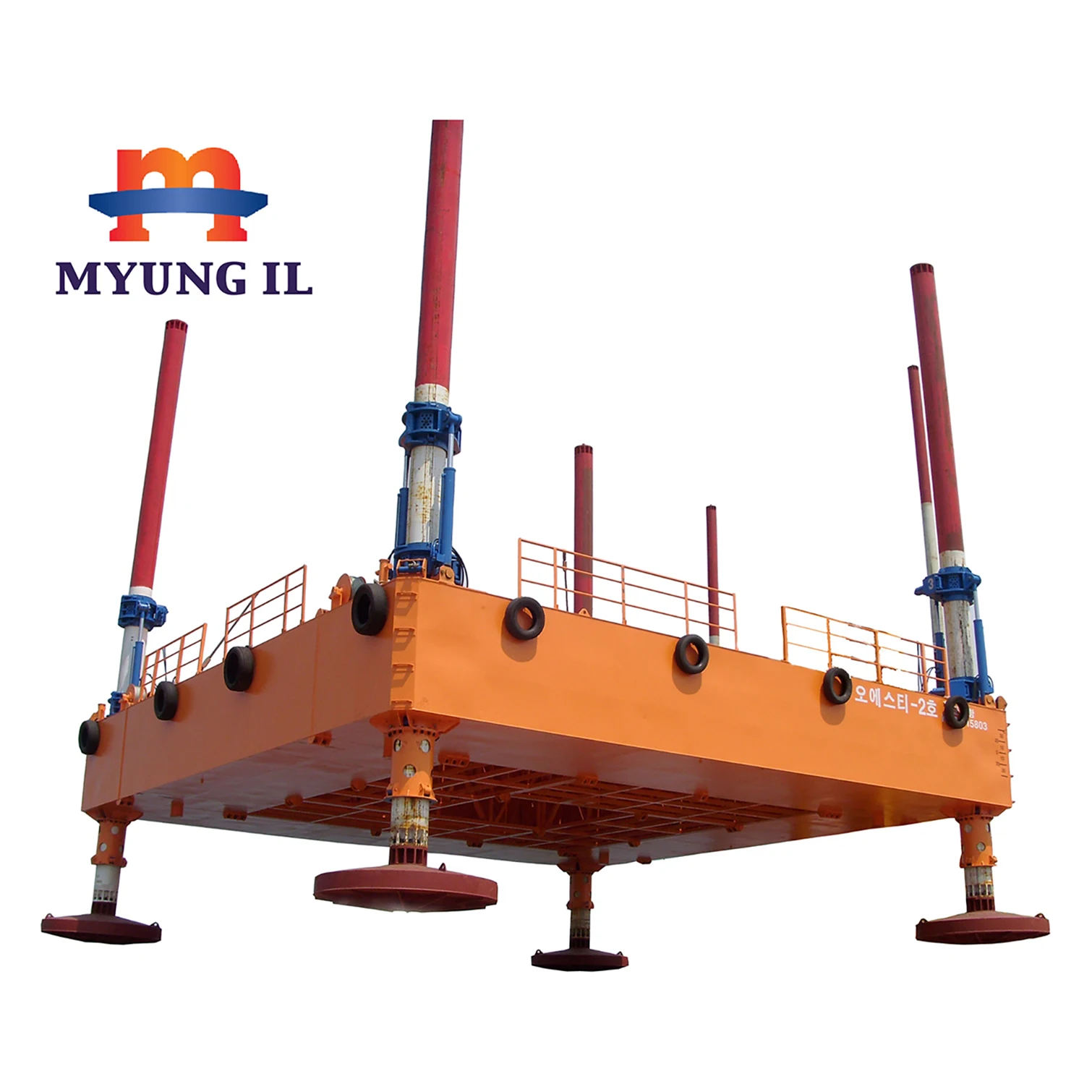 MI-100H 11x11m Offshore Modular Self Propelled 1000ton Sea Platform Small Boat Barge Ship Vessel