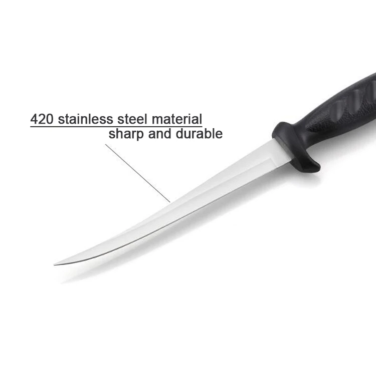 
PP+TPR Lightweight Filleting Knife 6 inch Multi Colors Knife for Outdoor Kitchen Tools Fillet Knife 