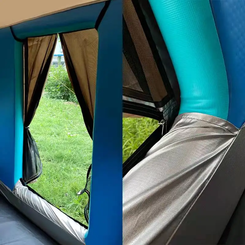 Drop stitch material hard luxury living resort  portable inflatable big camping tent for camping