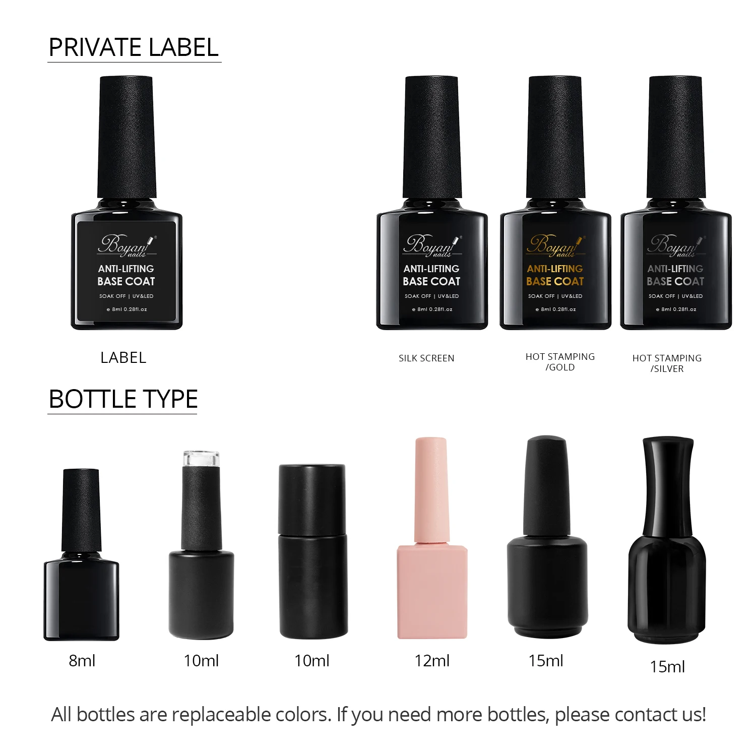 Custom Logo Functional Easily Apply Top Base Coat Nail Polish Glue Remover Gel For Tips