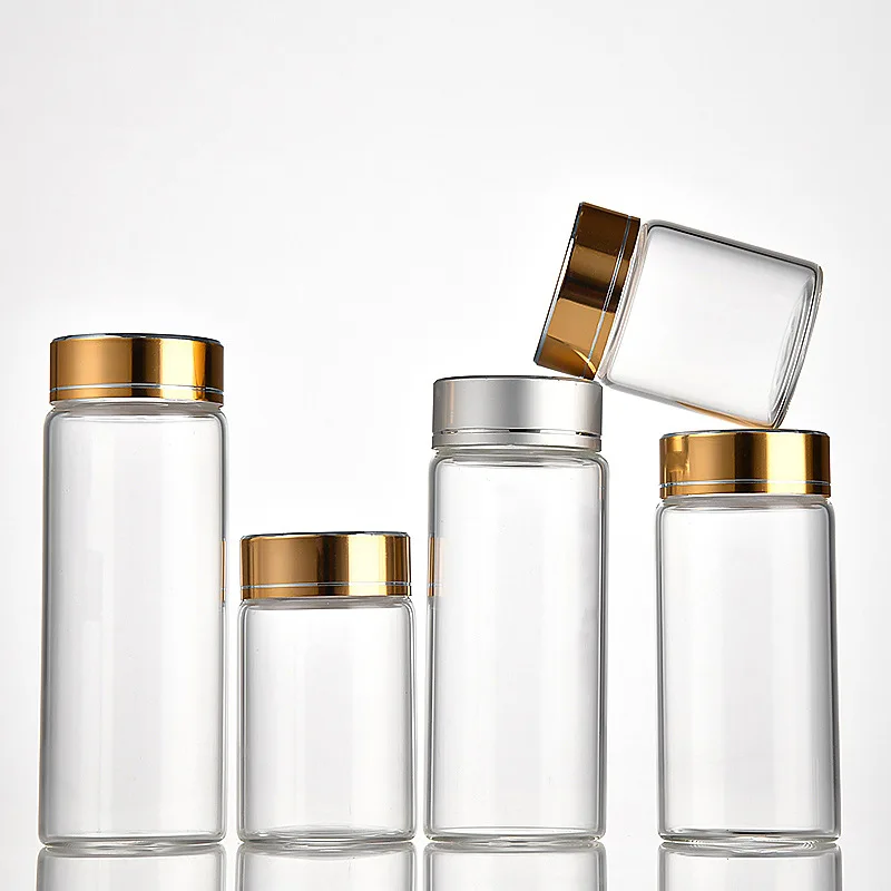 37mm screw mouth aluminum oxide 50ml 150ml 80ml 55ml 30ml 70ml 125ml 90ml 36ml 180ml 25ml transparent glass test tube bottle