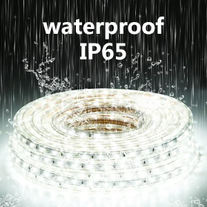 16.4ft Plug in LED Rope Lights, 600 Daylight White LEDs, 110V-240V, 2 Wire, Waterproof, Connectable Indoor/Outdoor Use LED Strip