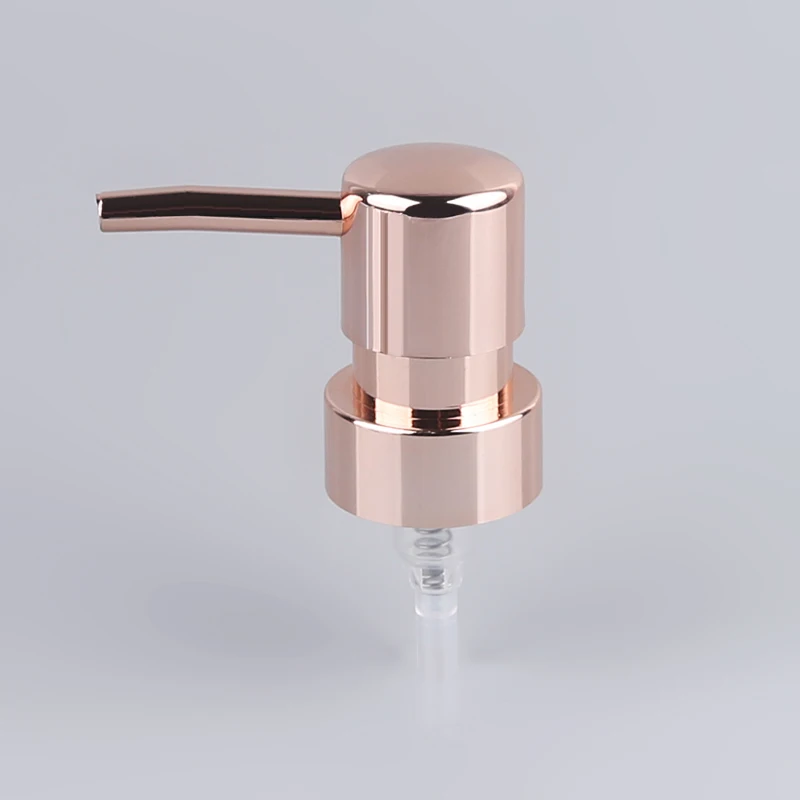 Plastic UV shampoo pumps body lotion 28/400 Rose Gold soap pump dispenser