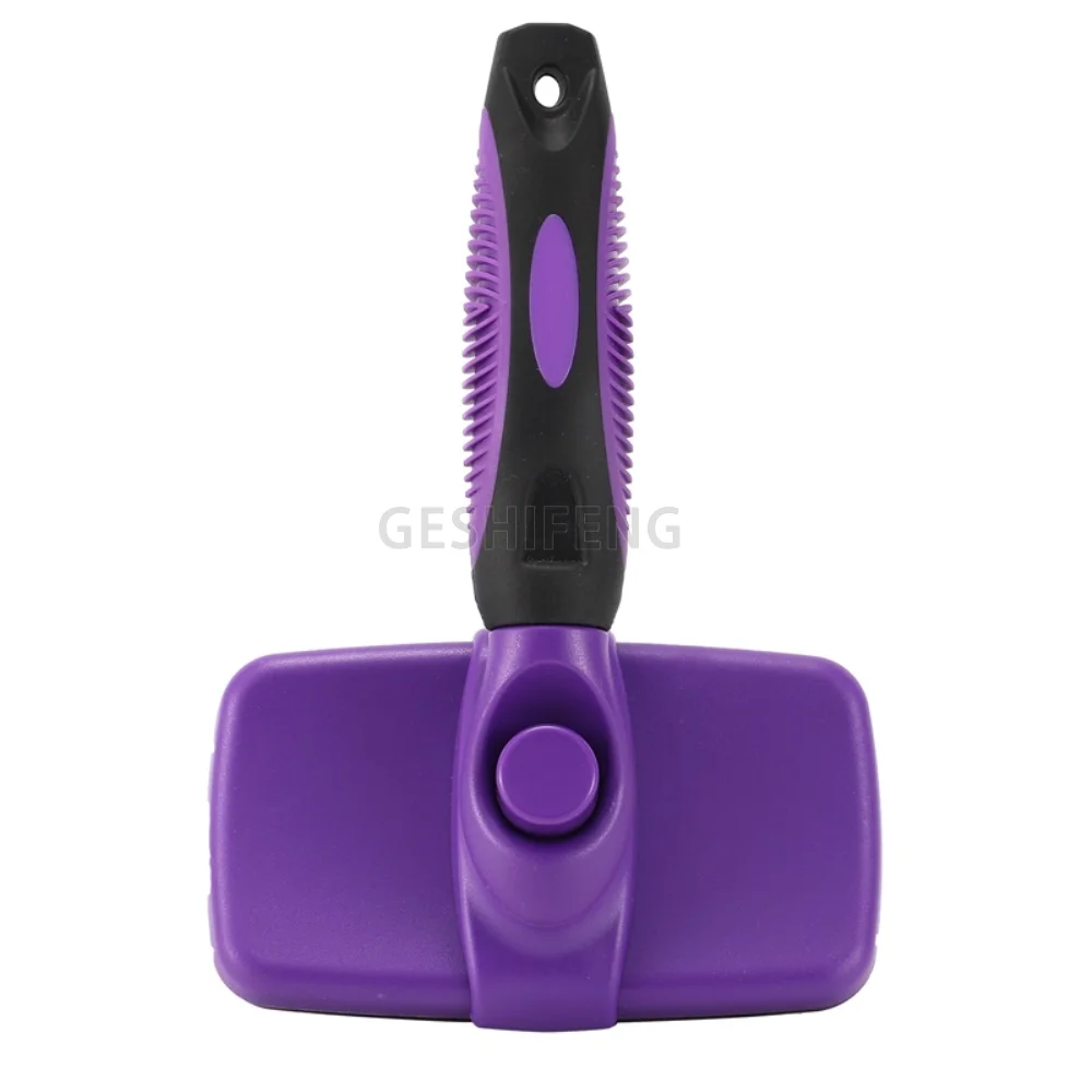 Stainless Steel Needle One-click Cleaning for Dog Cat Grooming Tool Floating Hair Remove Massage Pumpkin Pet Comb Brush