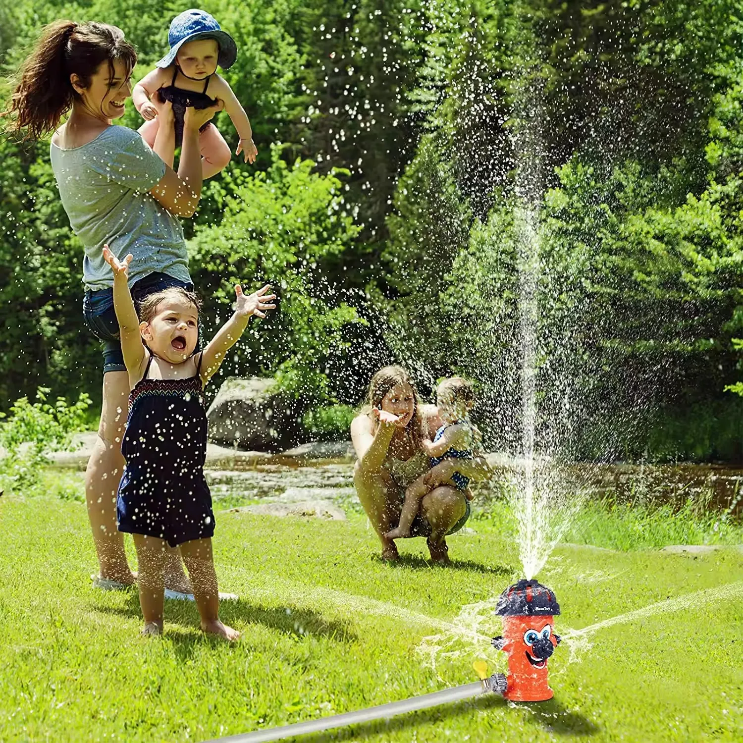 2024 Best Seller Outdoor Sunflower Water Spray Toy Rotatable For Yard Kids Shower Splashing Bath Toy Water Spray Baby Toys
