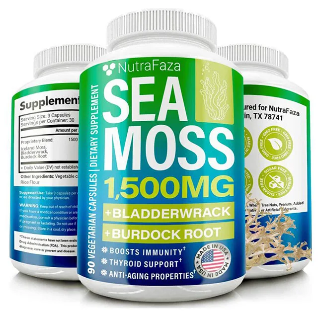 OEM/ODM 1500mg Bladderwrack Burdock Root Anti-cancer Seamoss gummies