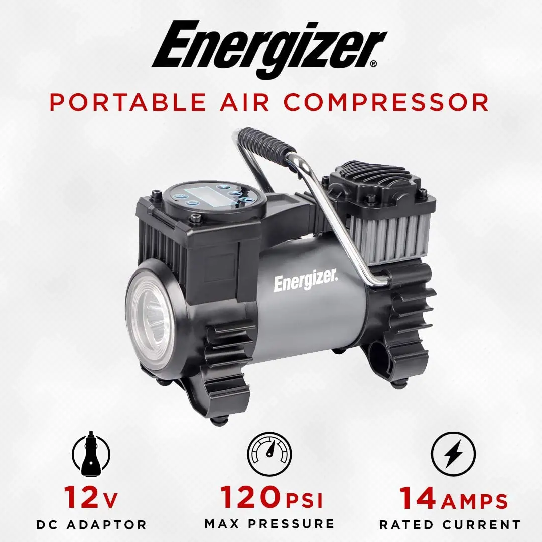 Energizer Portable air-compressors 12v car tire pump max150PSI with LCD display
