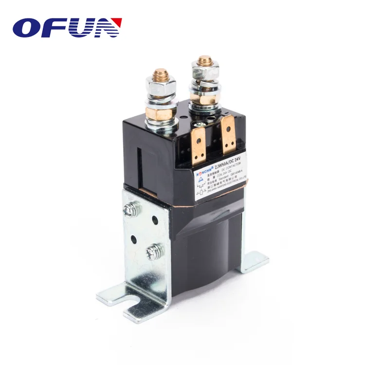 
OFUN China Supply Winch 12V 24V Waterproof Normally Open 50A Dc Contactor 