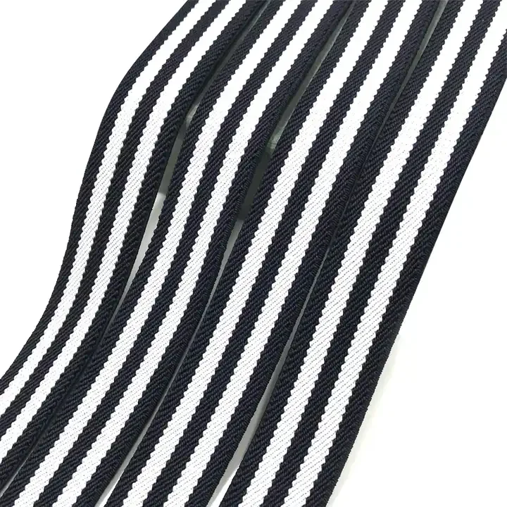 Design Custom Made Logo Bias Tape Screen Printed Webbing Elastic Band forSports Exercise Fitness textile accessories